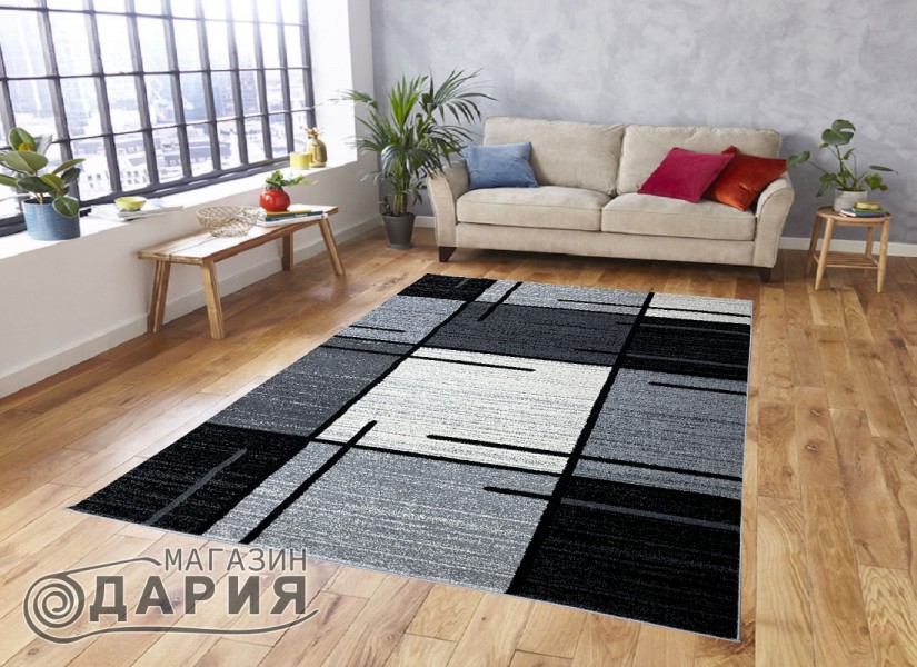 Тъкан килим MAGNOLIA 704 l.grey/black